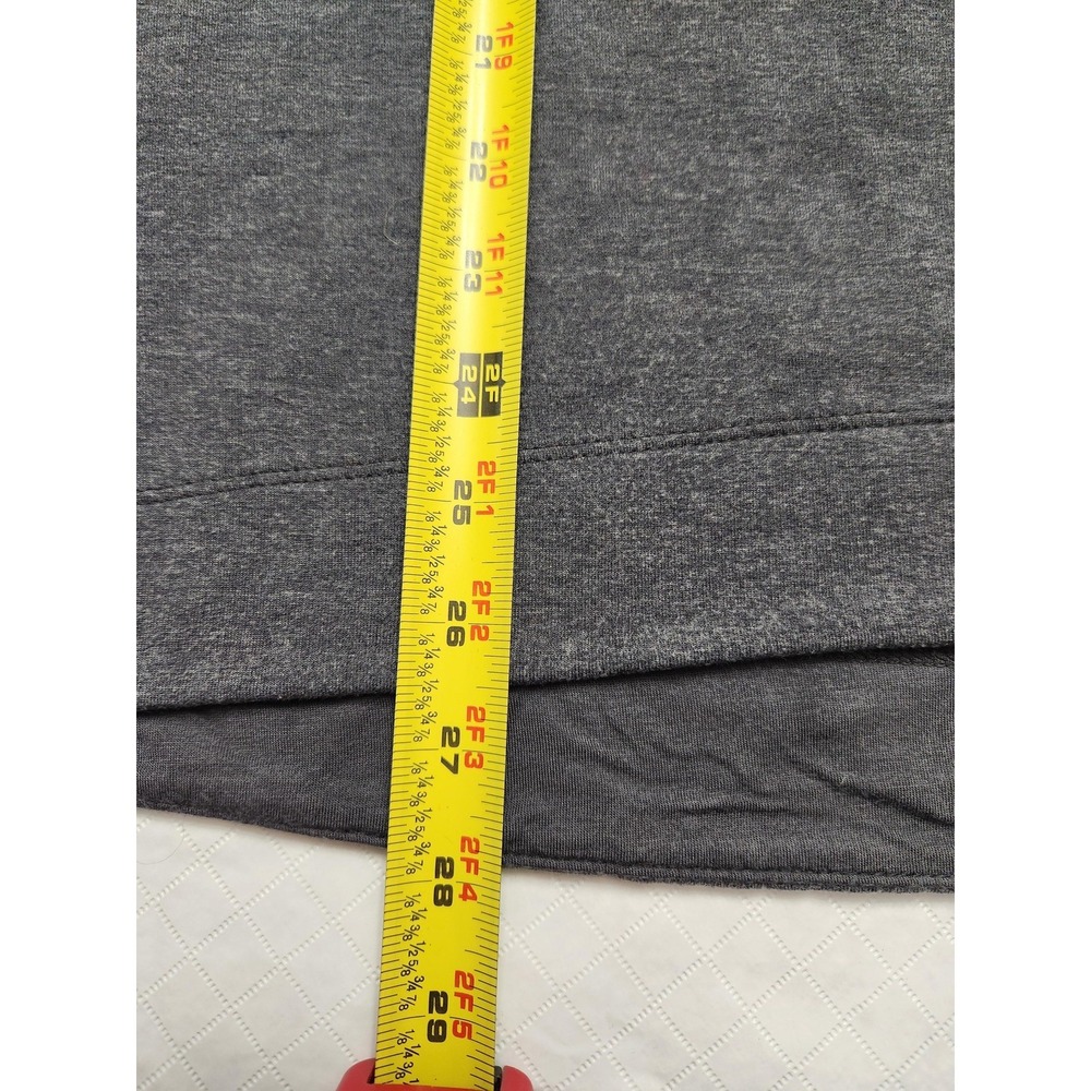 Athleta Sweatshirt Tunic Womens M Gray Raglan Long Sleeve Thumbholes Fleece - Picture 4 of 14